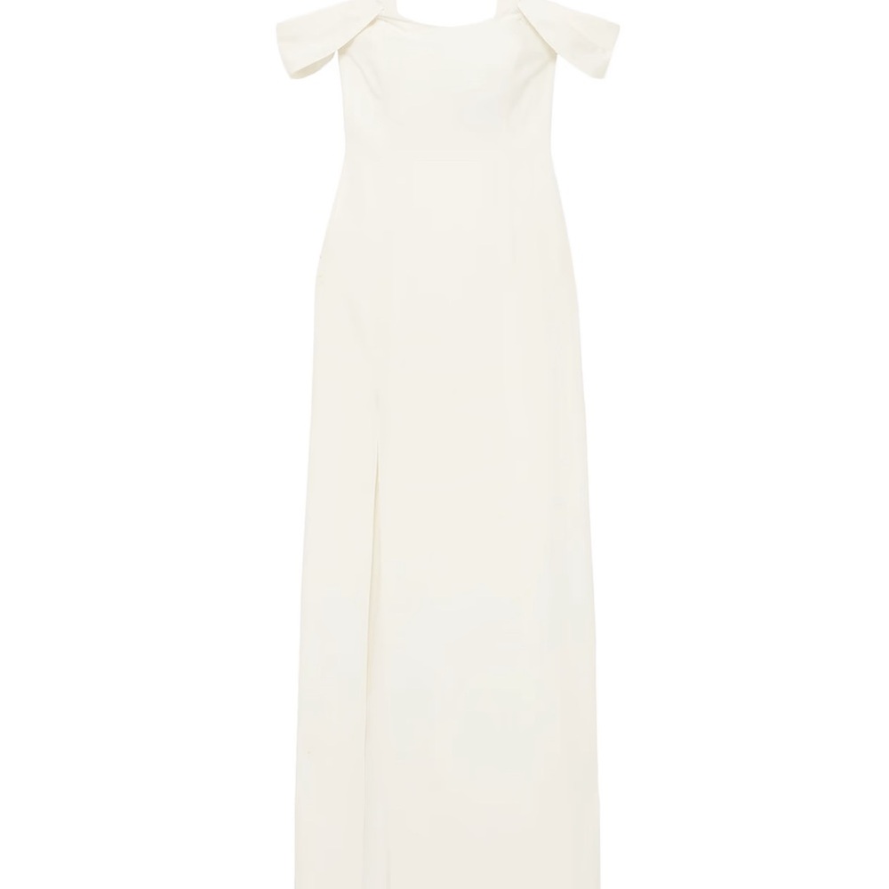 HALSTON HERITAGE
Cold-shoulder draped crepe gown